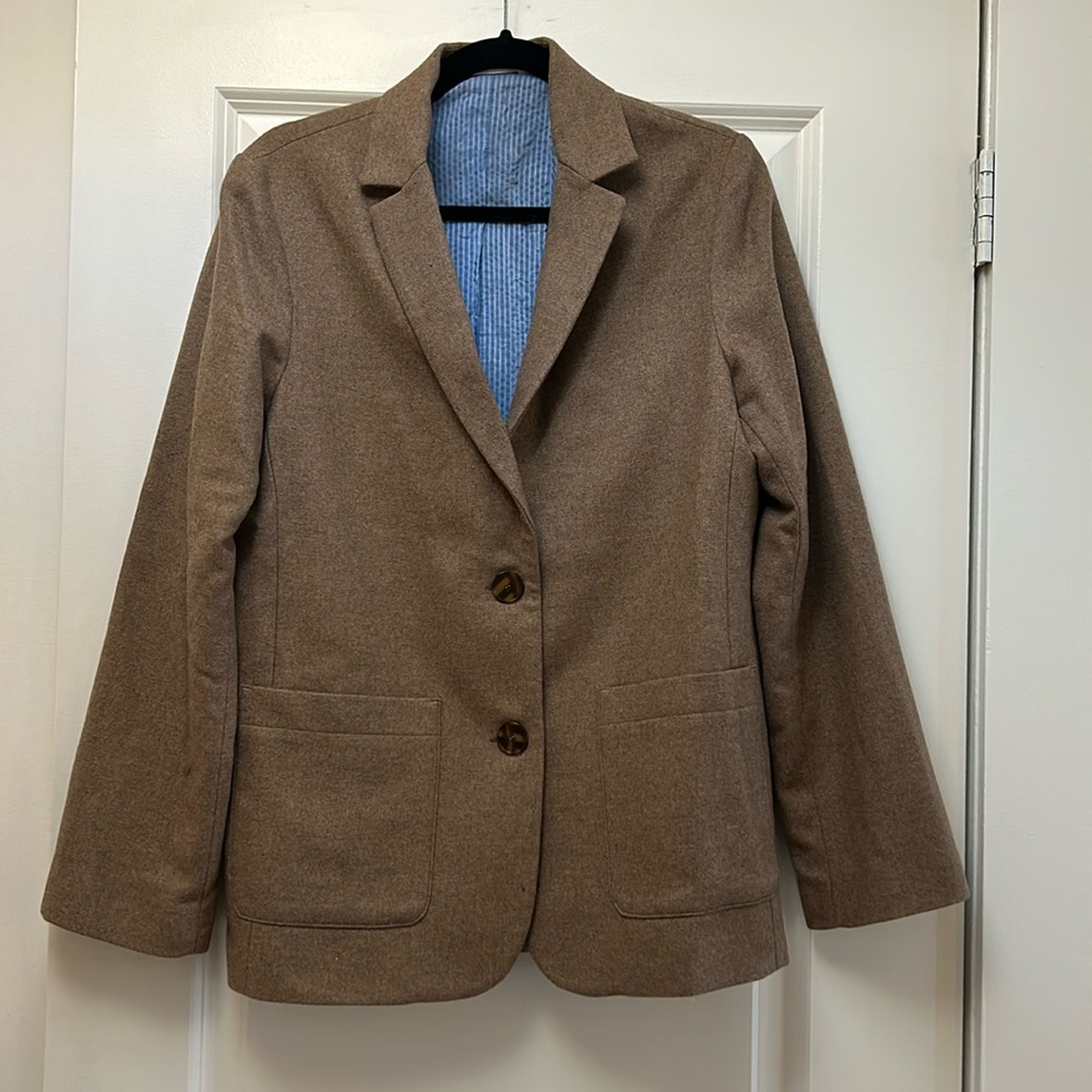 Chloe Stora tan wool blend blazer size 38/ US 6